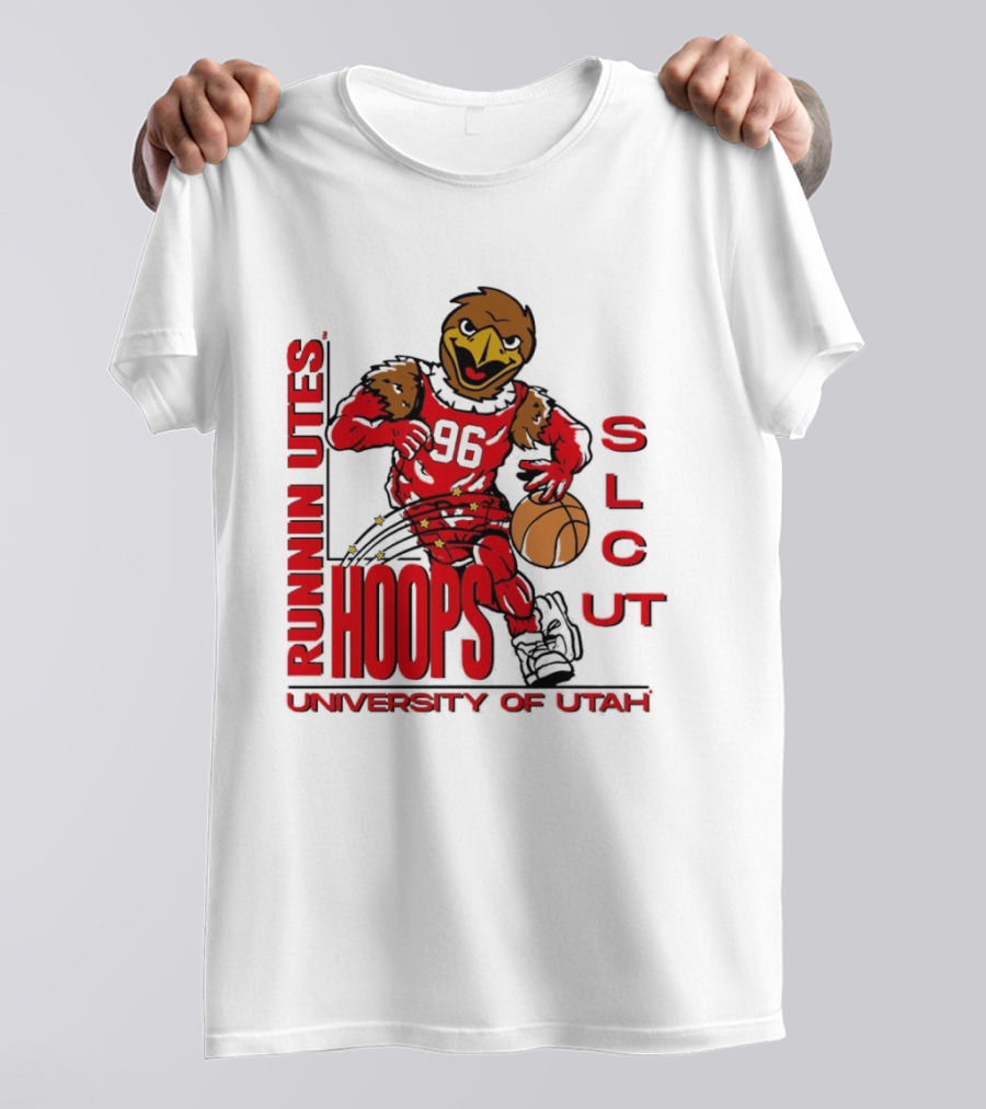 Runnin Utes Hoops SLcut University Of Utah Basketball Bird T-Shirt