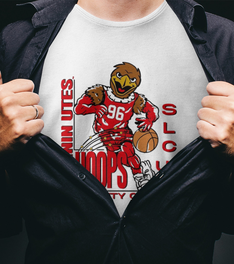 Runnin Utes Hoops SLcut University Of Utah Basketball Bird T-Shirt