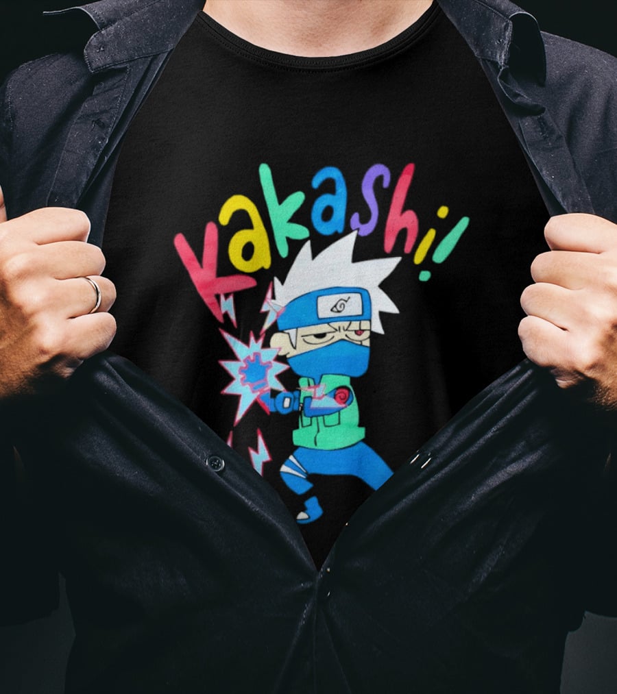 Kakashi Hatake Naruto Colorful Chibi T-Shirt