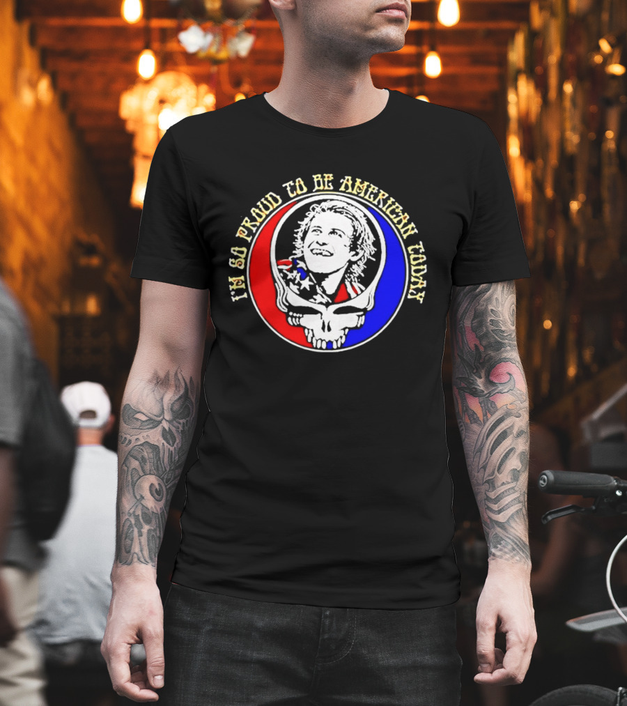 Us Hockey Team Grateful Dead Stealie It's So Proud To Be American Today Jack Hughes American Hero 2026 Winter Olympic Hockey T-Shirt