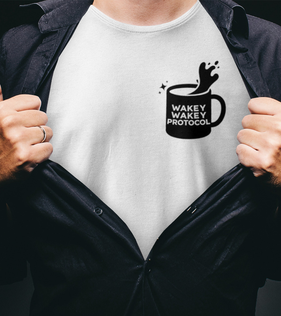 Wakey Wakey Protocol Coffee Spill Cup T-Shirt