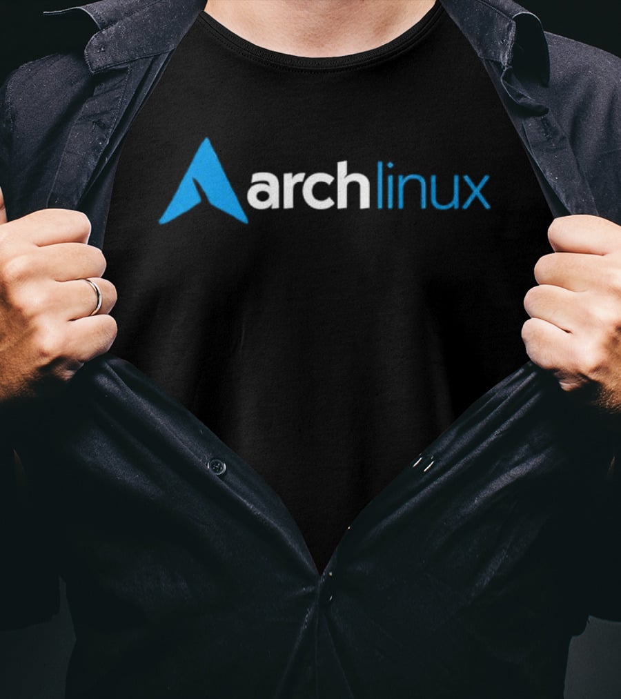 Archlinux Blue And White T-Shirt