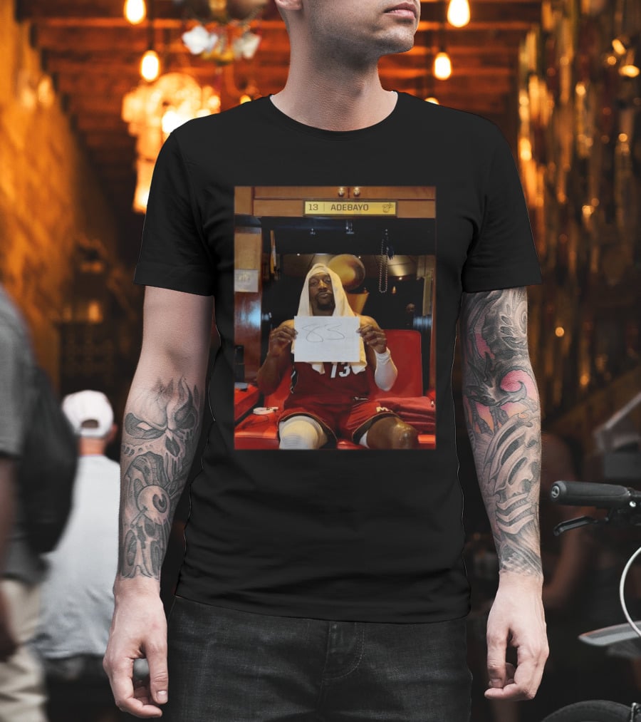 Bam Adebayo 83 Points Locker Room Celebration Passing Kobe Bryant NBA History T-Shirt