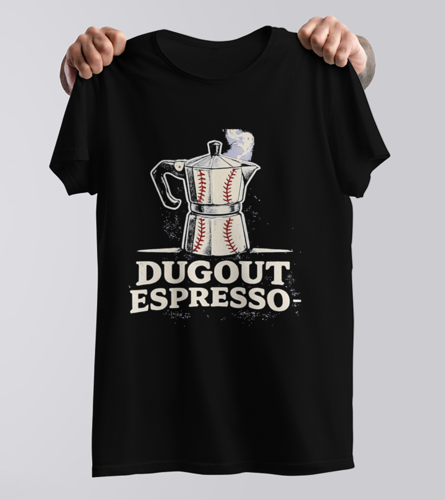 Dugout Espresso Coffee Baseball Pot Seam T-Shirt