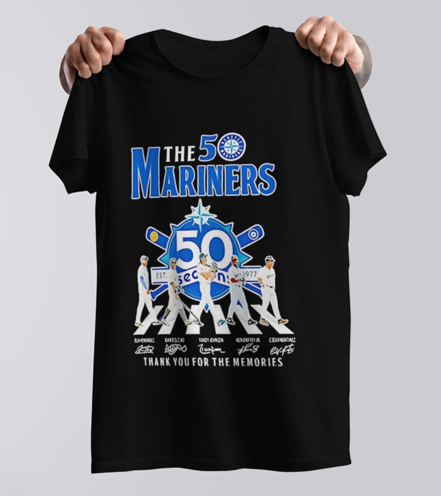 50 Seasons Seattle Mariners Thank You For The Memories 1977 2027 T-Shirt