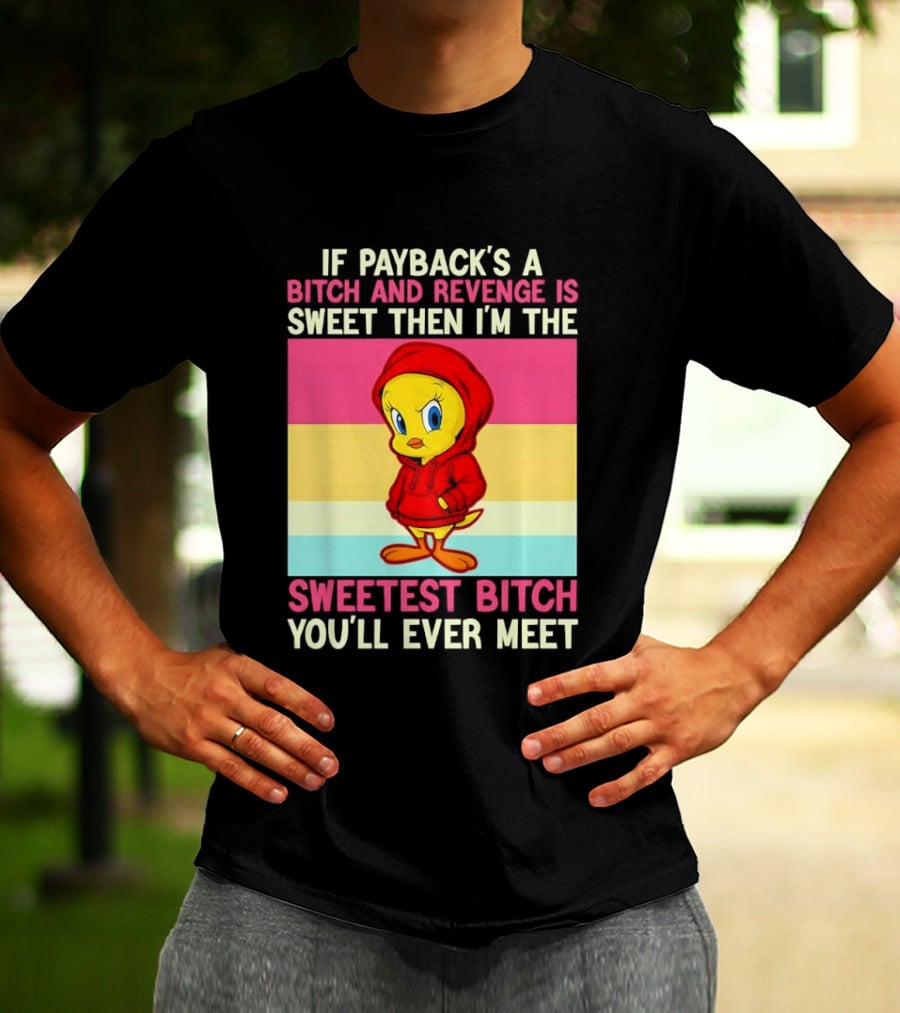 Tweety Bird If Payback's A Bitch And Revenge Is Sweet Then I'm The Sweetest Bitch You'll Ever Meet T-Shirt