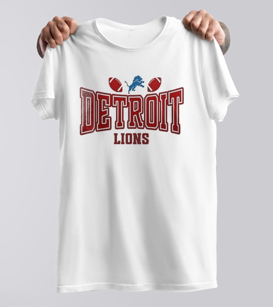 Detroit Lions My Heart Belongs Valentine's Day T-Shirt