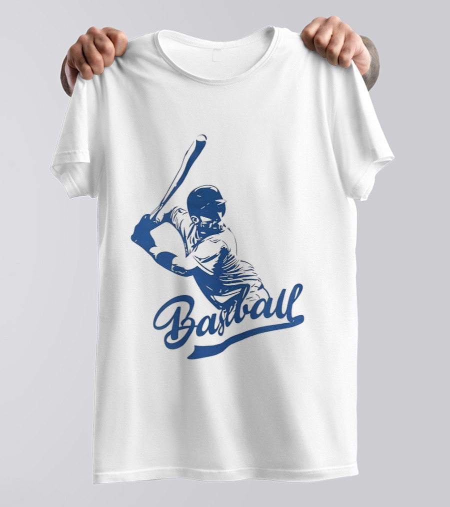 Middle Tennessee Blue Raiders Baseball Player Batting Action T-Shirt