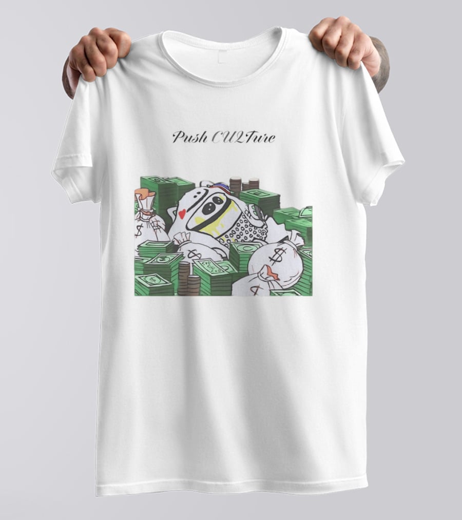 Push CU2Ture Among Us Character Surrounded By Money And Stacks T-Shirt