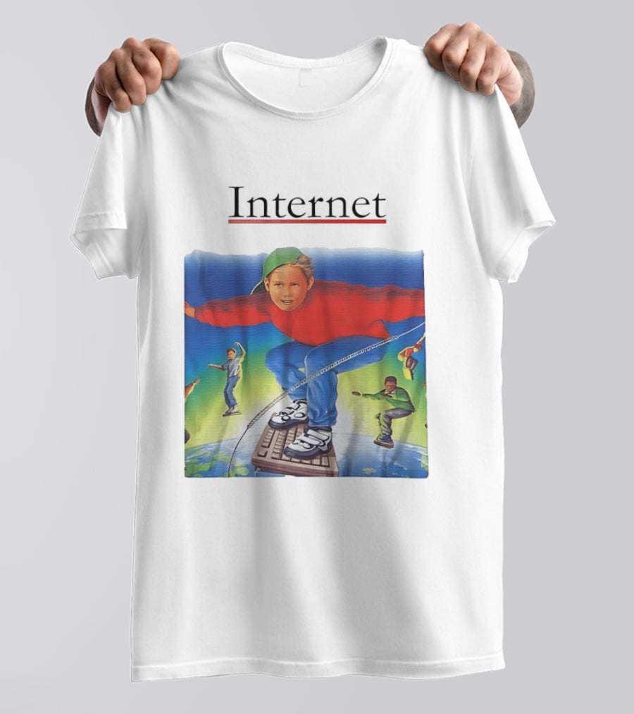Internet Surfing Kids Adventure On Keyboard Across Digital World T-Shirt