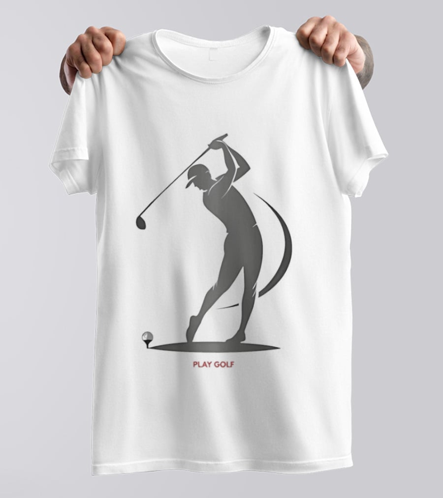 Play Golf Silhouette Of Man Swinging Club T-Shirt