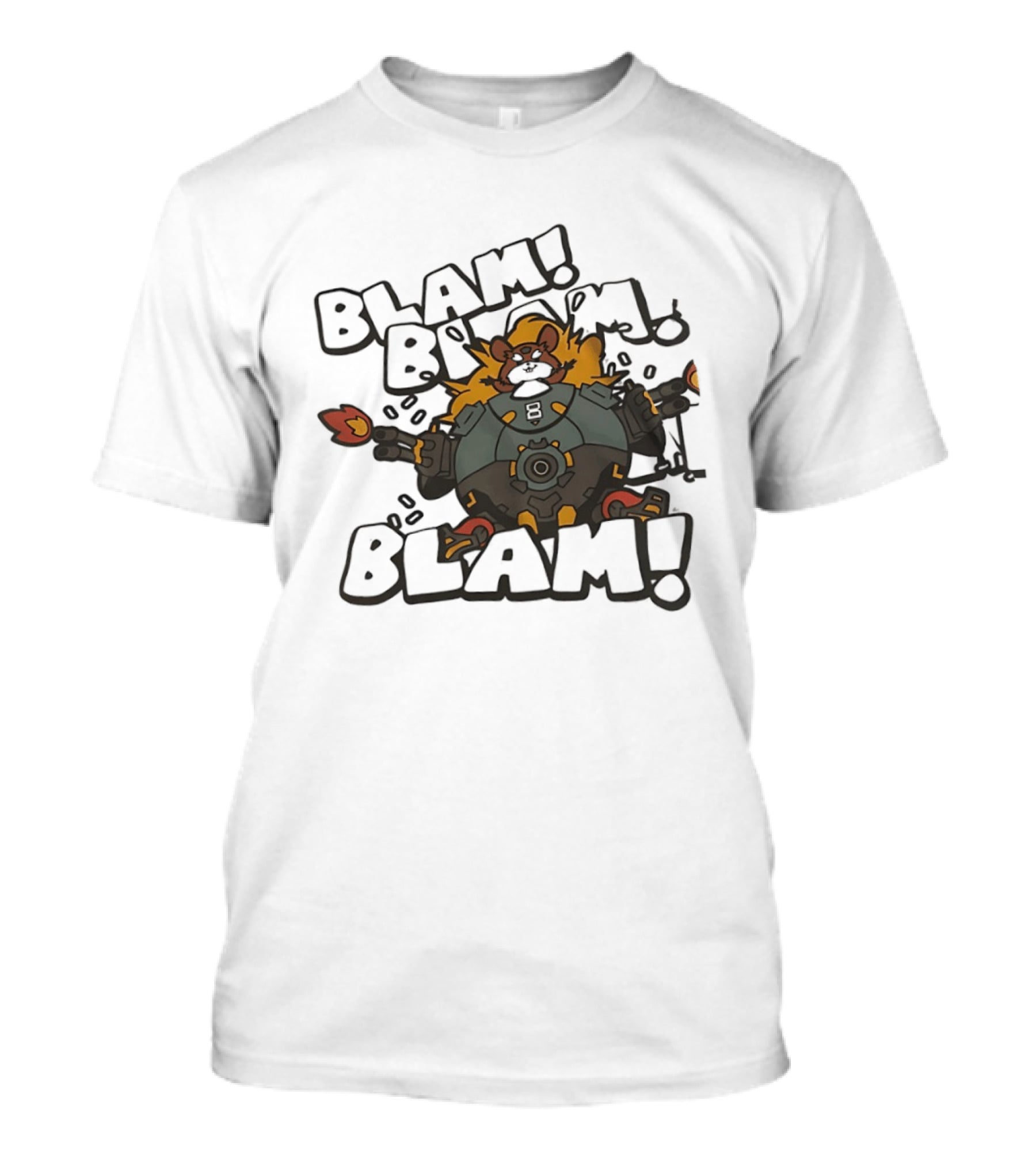 Wrecking Ball Blam Blam Blam Over Hamster Mech Action T-Shirt
