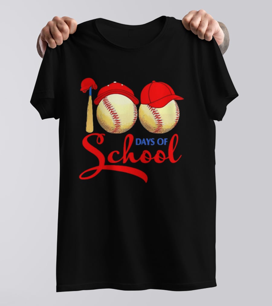 100 Days Of School Baseball Hat Celebration T-Shirt