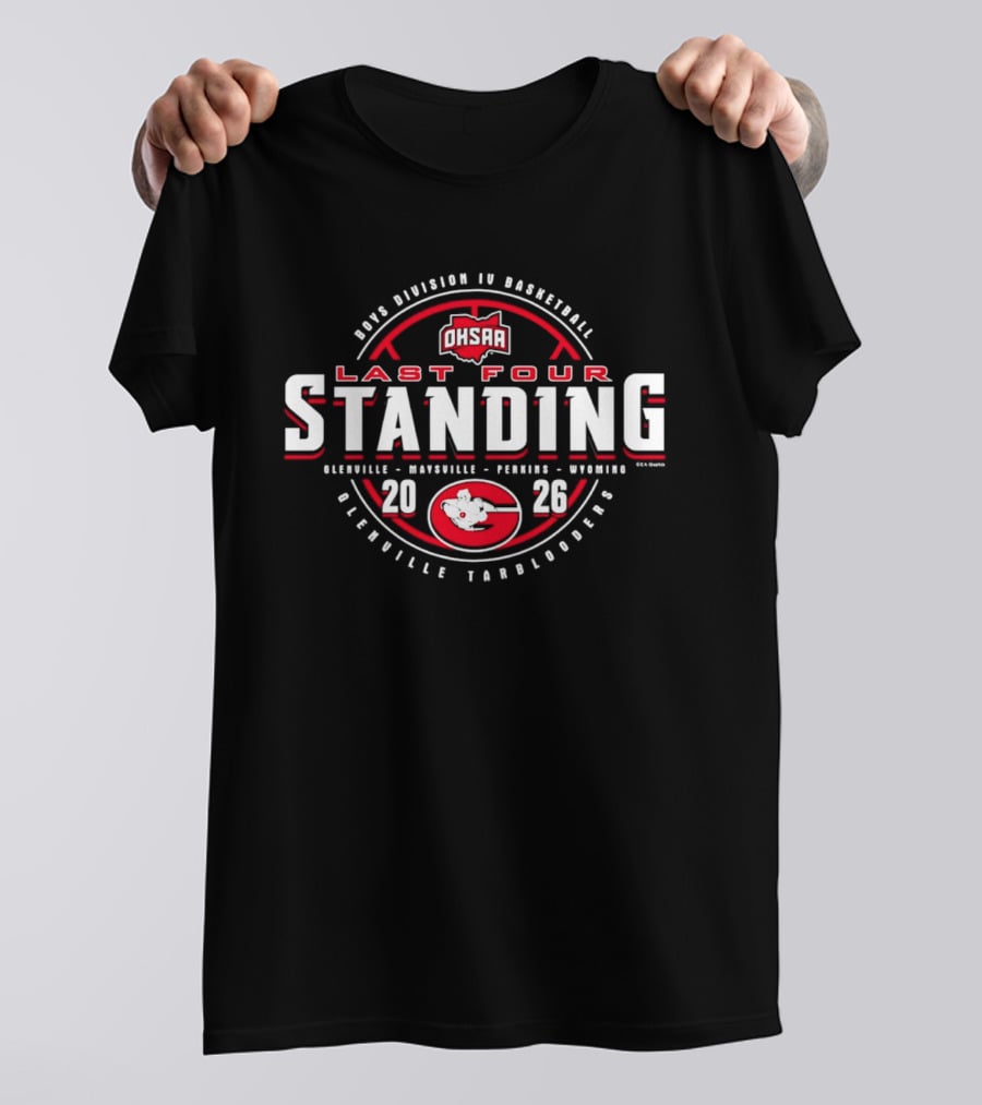 OHSAA Boys Division IV Basketball 2026 Last Four Standing Glenville Tarblooders T-Shirt