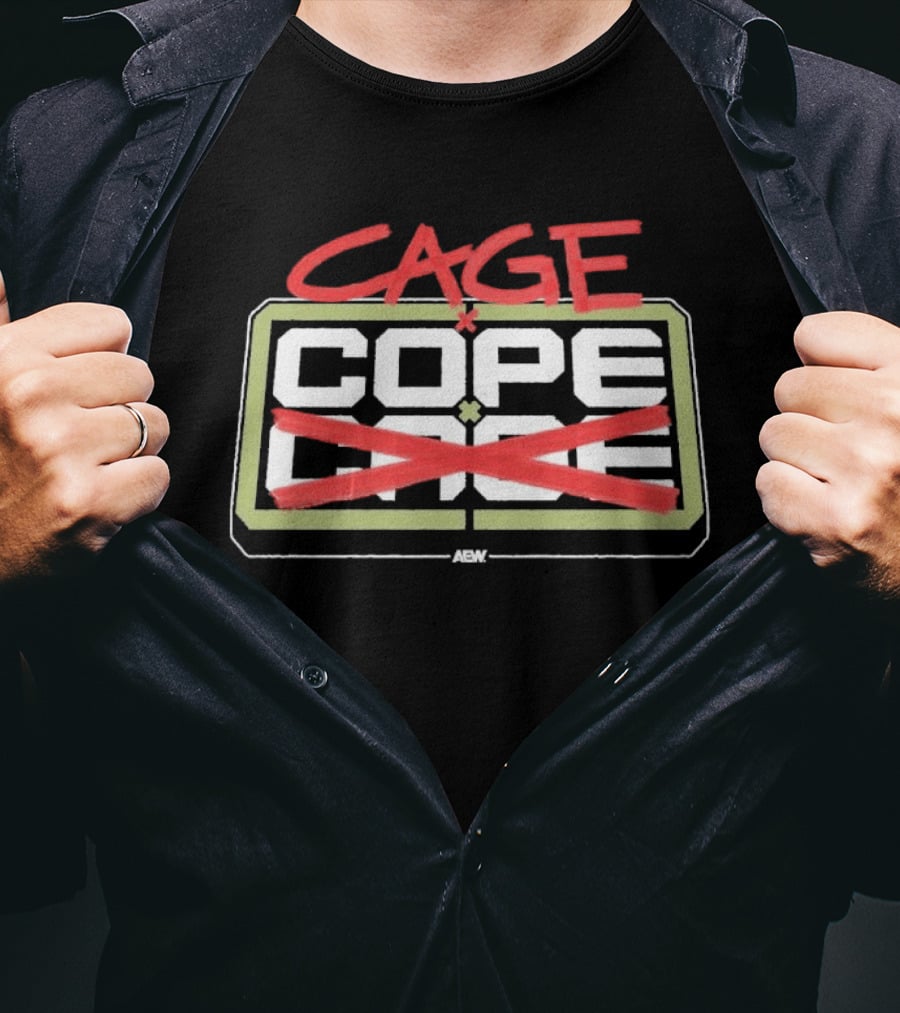 Cage Cope Cage Red Text X Mark T-Shirt