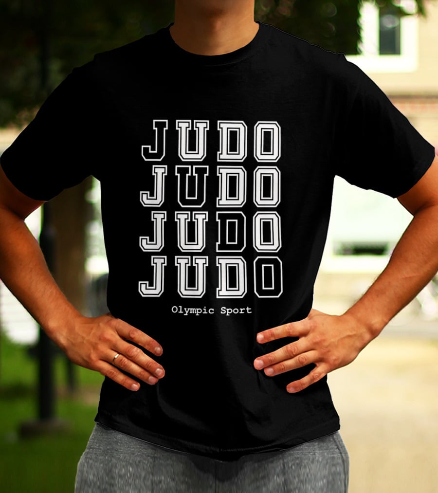 JUDO Repeated Text Olympic Sport T-Shirt