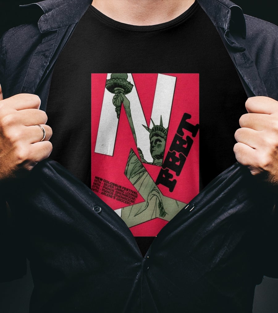 FEET New Colossus Festival 2026 Lady Liberty Statue Of Liberty Silvers Pianos Arlenes T-Shirt