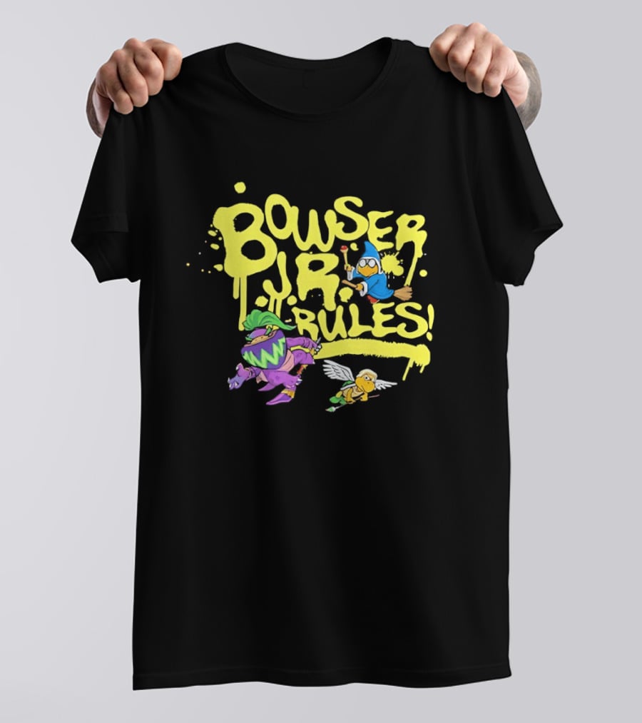Bowser Jr Kamek And Paratroopa Bowser Jr Rules Mario Gaming Characters T-Shirt