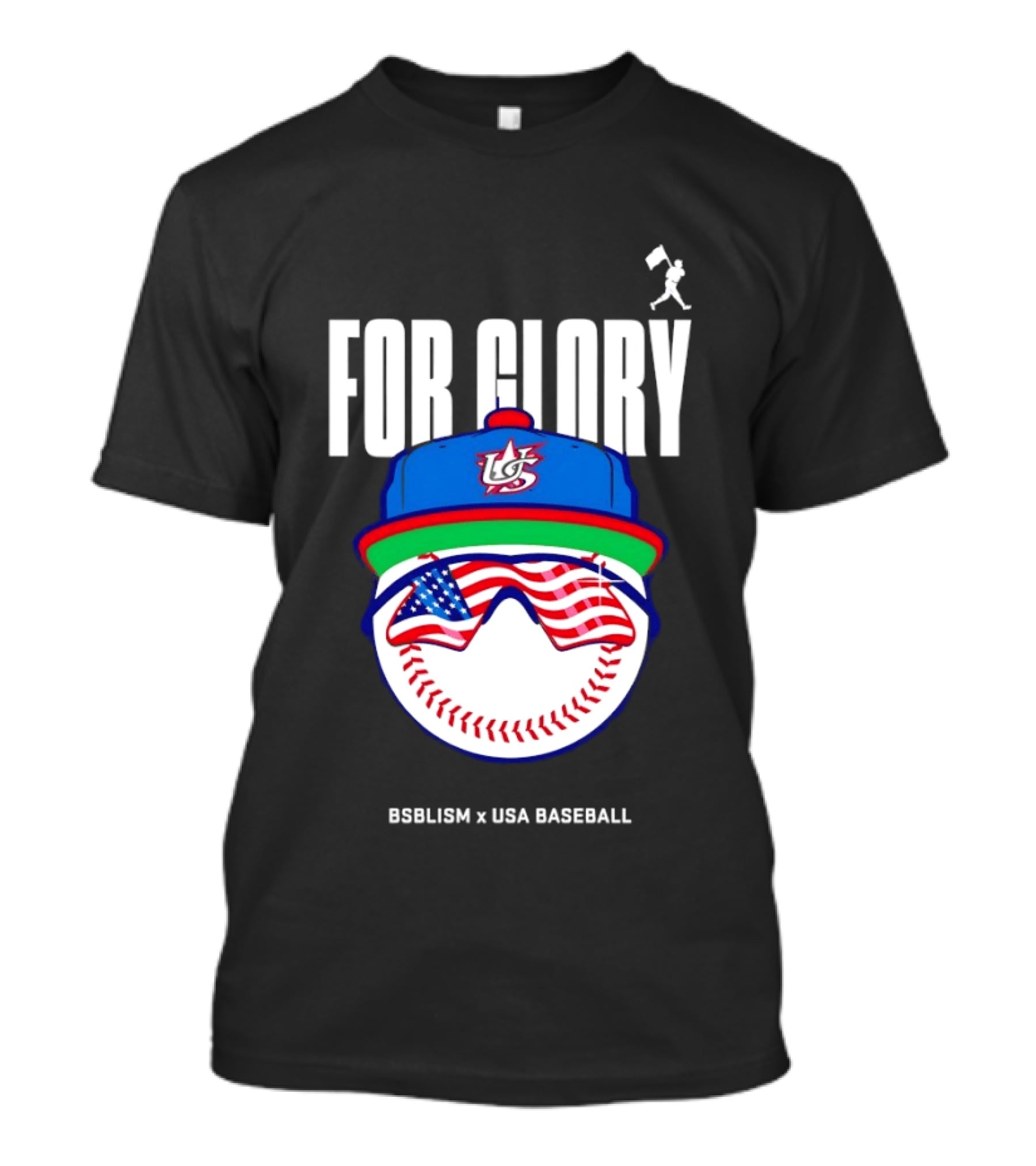 FOR GLORY Baseballism X USA Baseball American Flag Cap Sunglasses Baseball T-Shirt