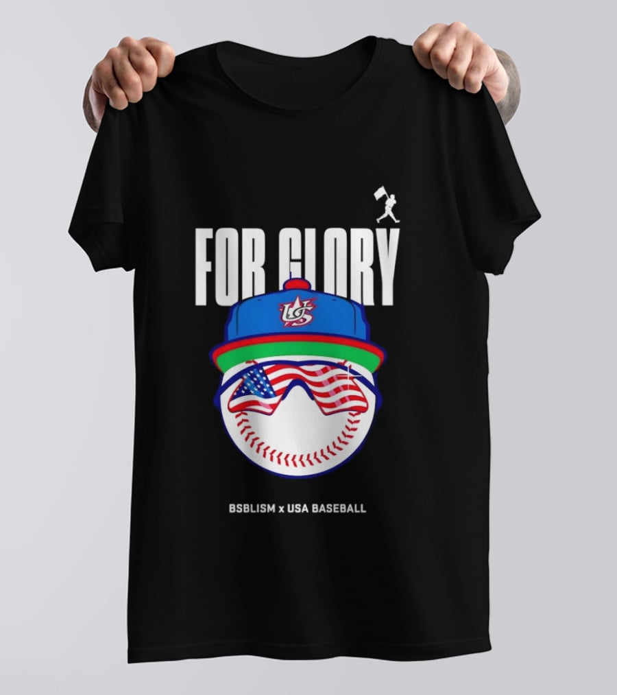 FOR GLORY Baseballism X USA Baseball American Flag Cap Sunglasses Baseball T-Shirt