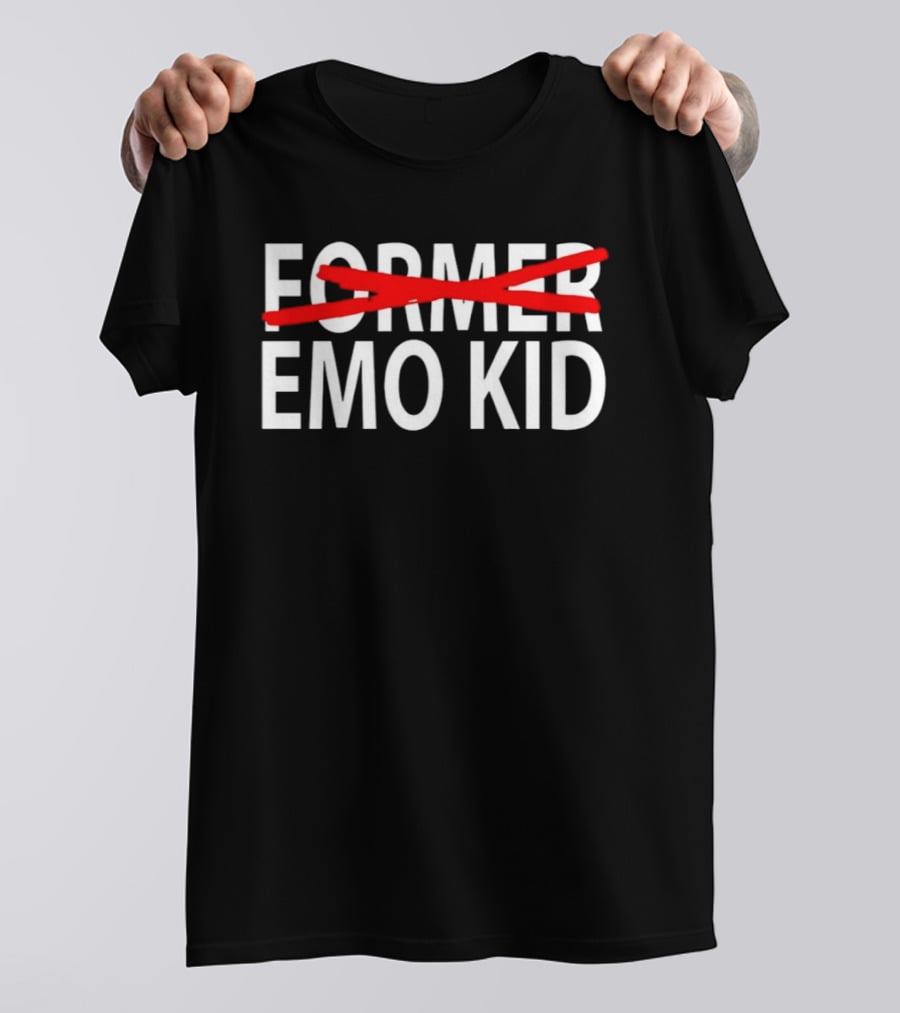 Former Emo Kid Emo Crossed Out Red Line T-Shirt