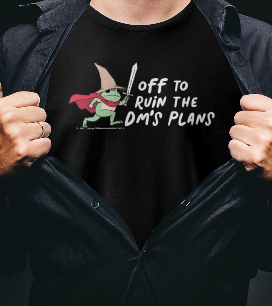 Frog Wizard With Sword Ready To Ruin DM's Plans T-Shirt