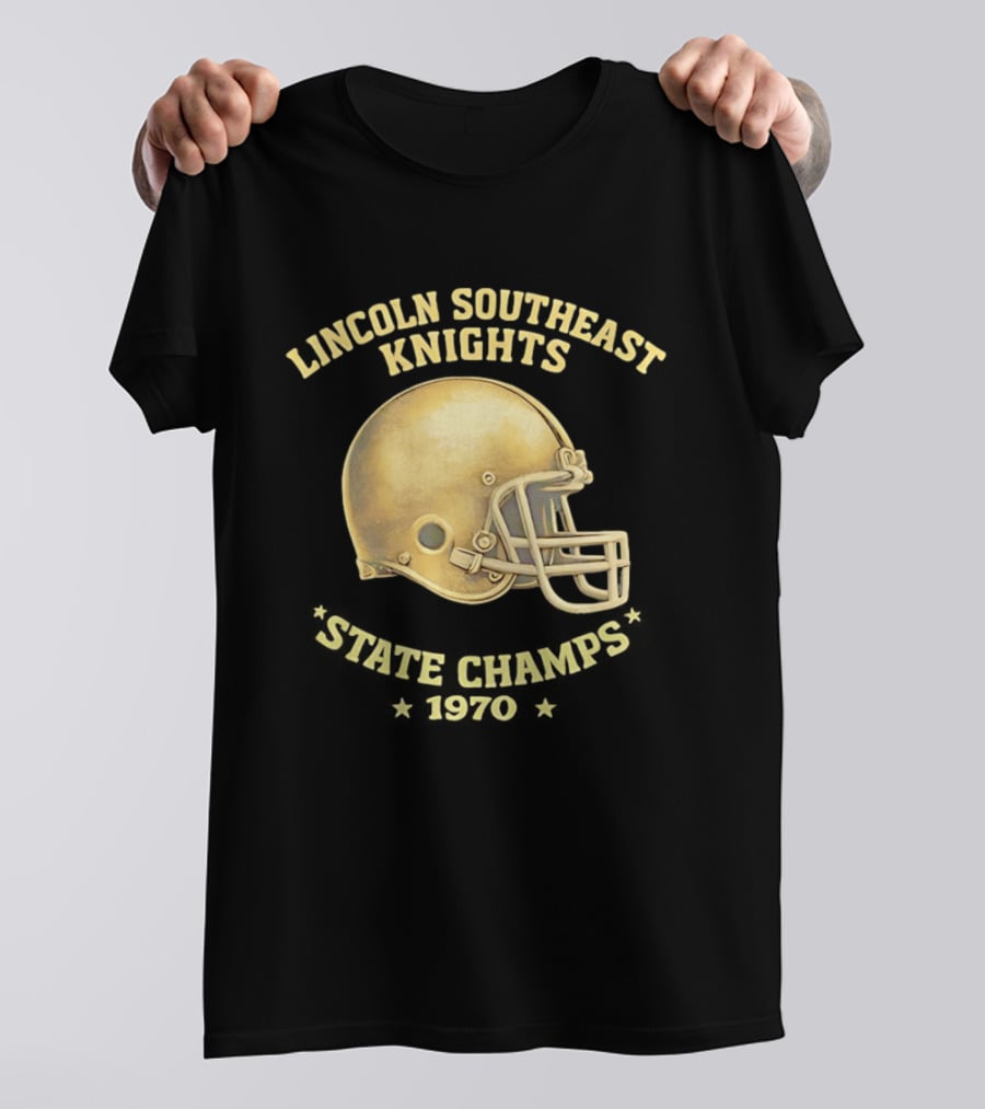 Lincoln Southeast Knights State Champs 1970 Helmet T-Shirt