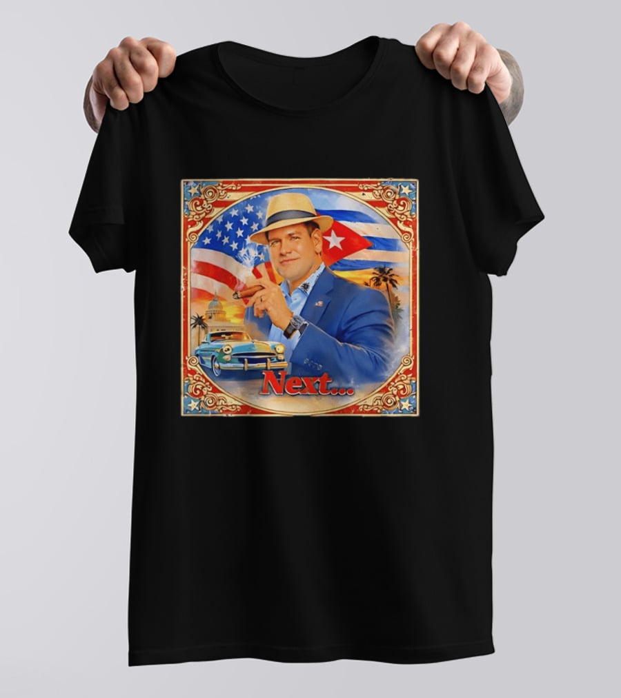 Next USA Cuban Cigar American Flag Man T-Shirt