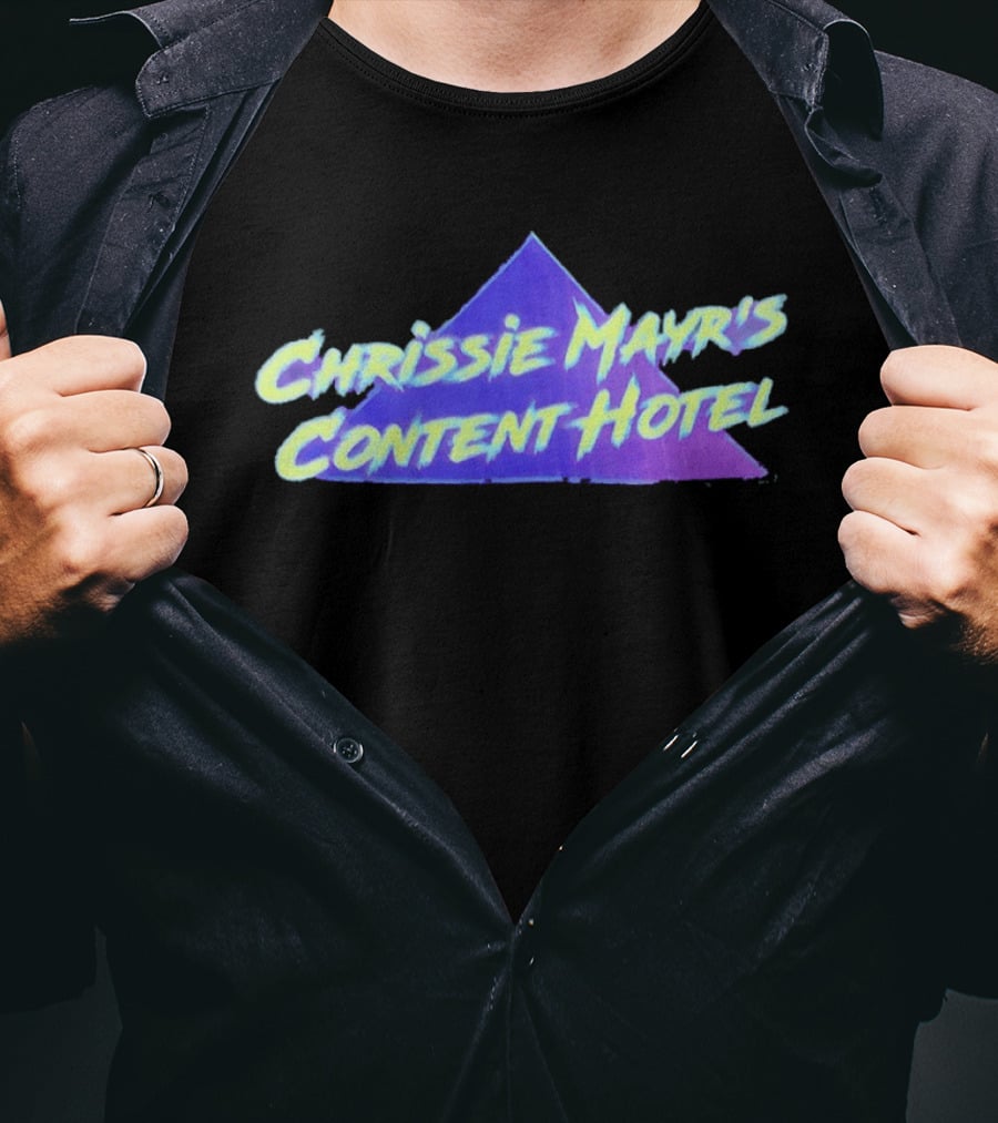 Chrissie Mayr's Content Hotel Neon Pyramid T-Shirt