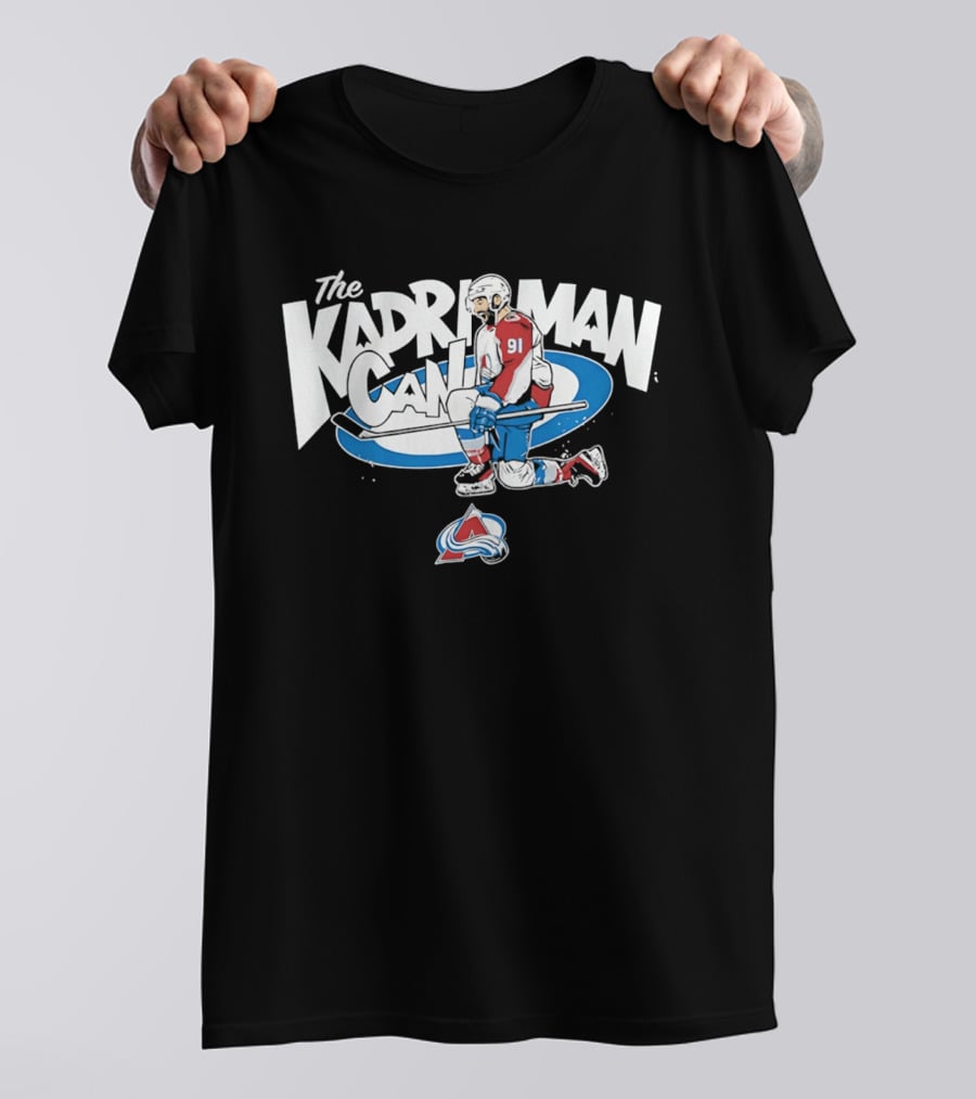 Colorado Avalanche The Kadri Man Can 91 Cartoon T-Shirt