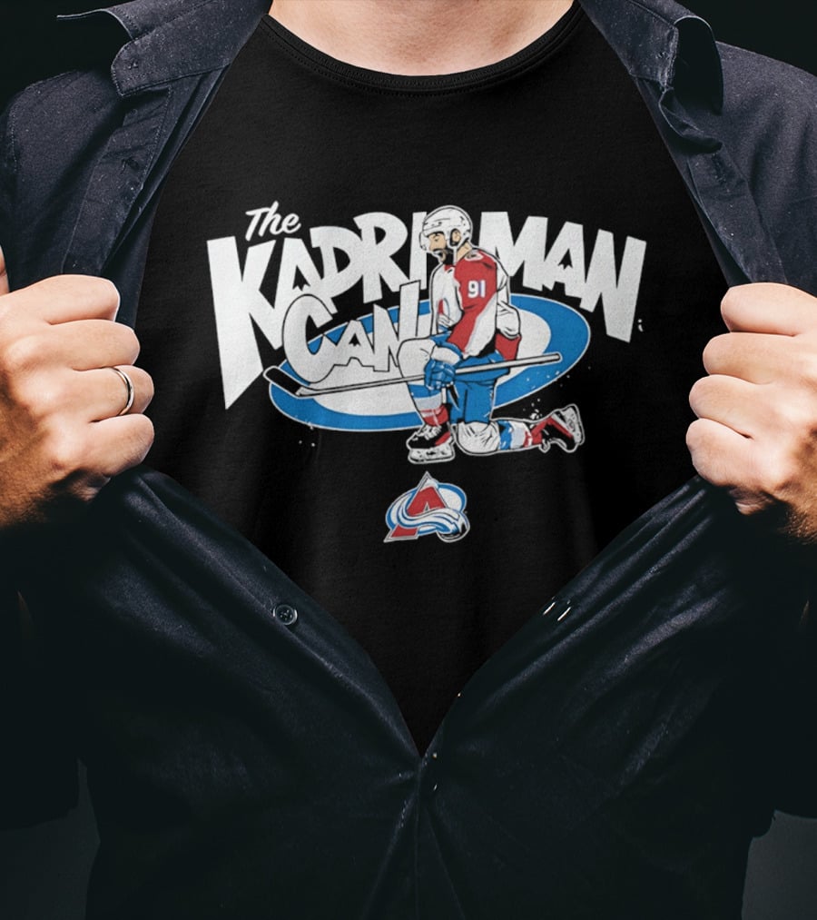Colorado Avalanche The Kadri Man Can 91 Cartoon T-Shirt