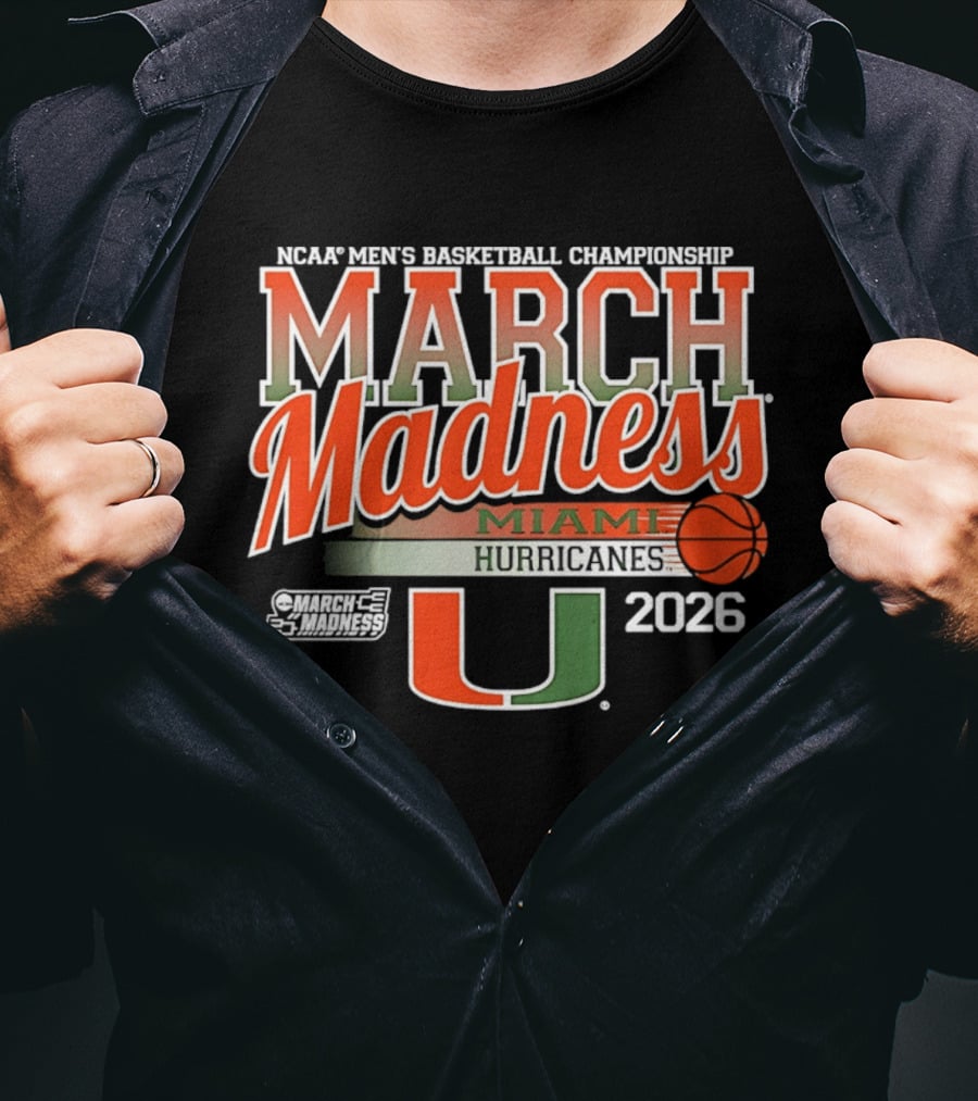 NCAA Men's Basketball Championship March Madness Miami Hurricanes 2026 T-Shirt
