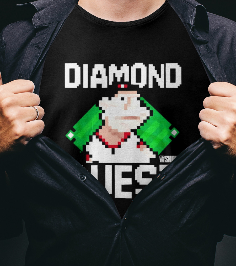 MLB The Show Diamond Quest Pixelated Baseball Adventure T-Shirt