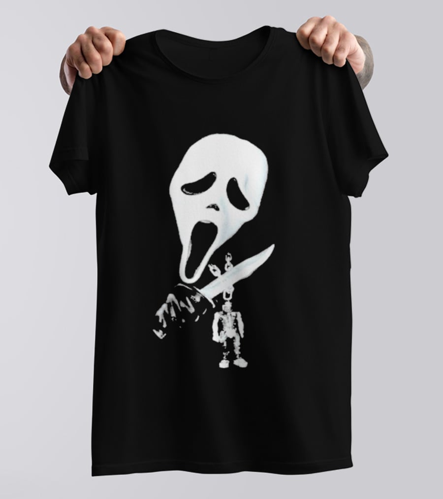 Don Toliver Scream Cactus Jack Favorite Scary Movie Ghostface Knife Skeleton Collaboration T-Shirt