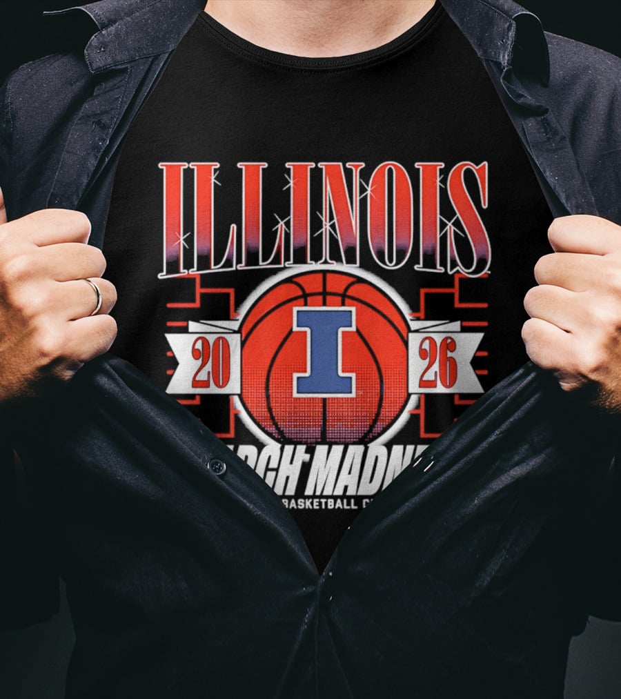 Illinois Fighting Illini 2026 NCAA Men's Basketball March Madness Championship T-Shirt