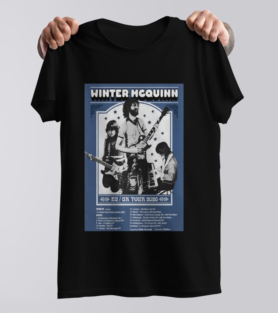 Winter McQuinn EU UK Tour 2026 Amsterdam Berlin Paris Manchester T-Shirt