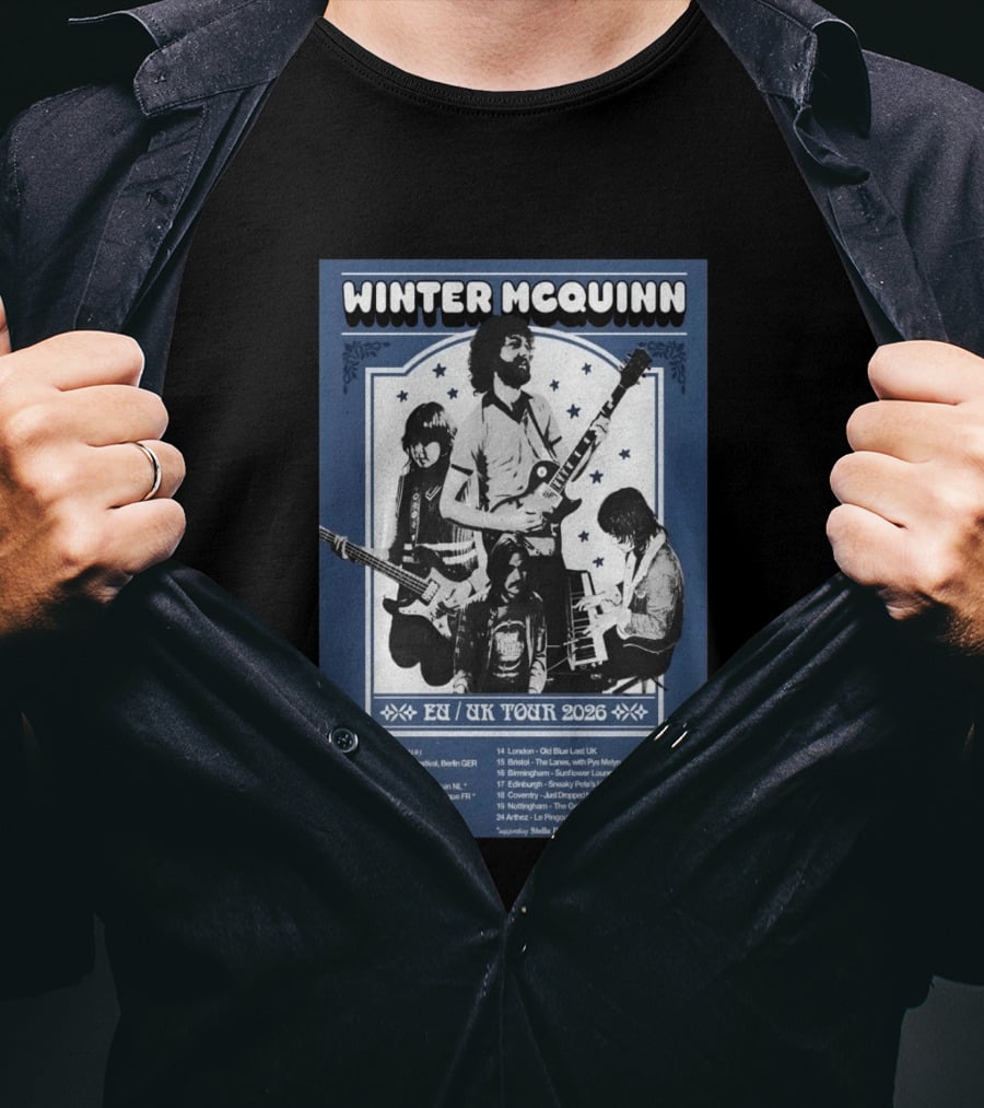 Winter McQuinn EU UK Tour 2026 Amsterdam Berlin Paris Manchester T-Shirt