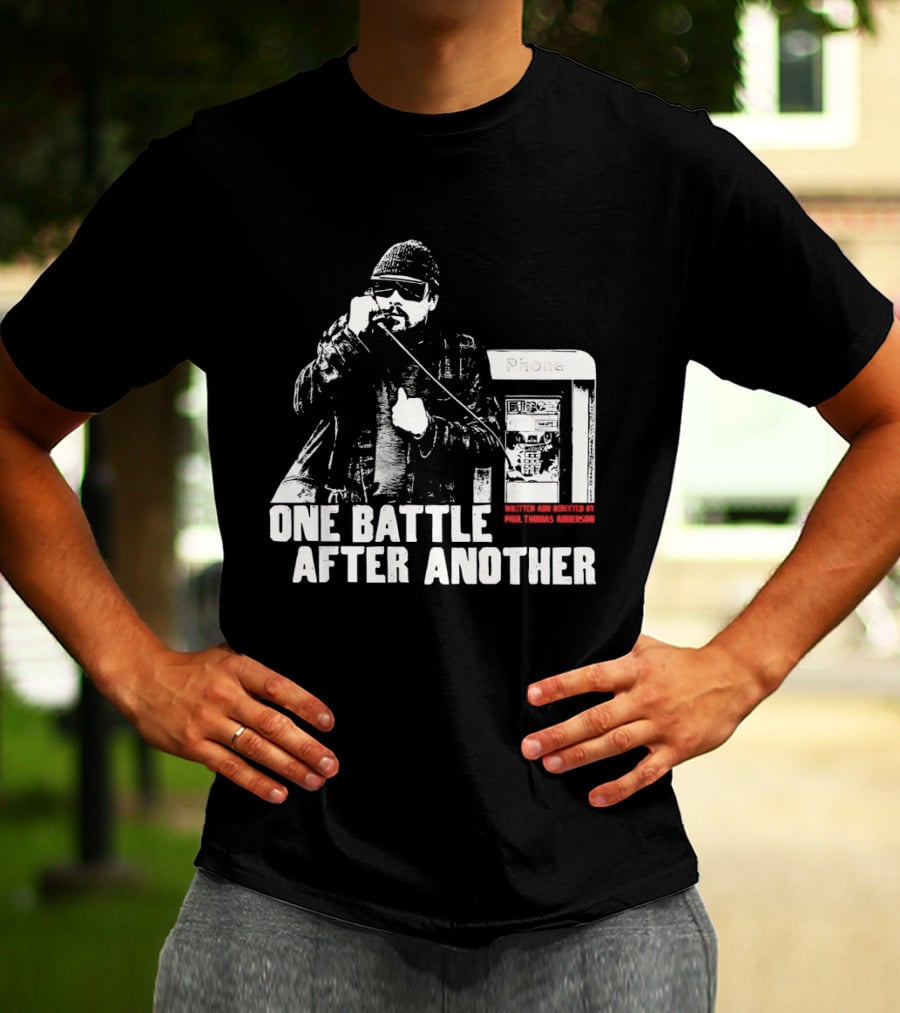 One Battle After Another Phone Booth Action T-Shirt