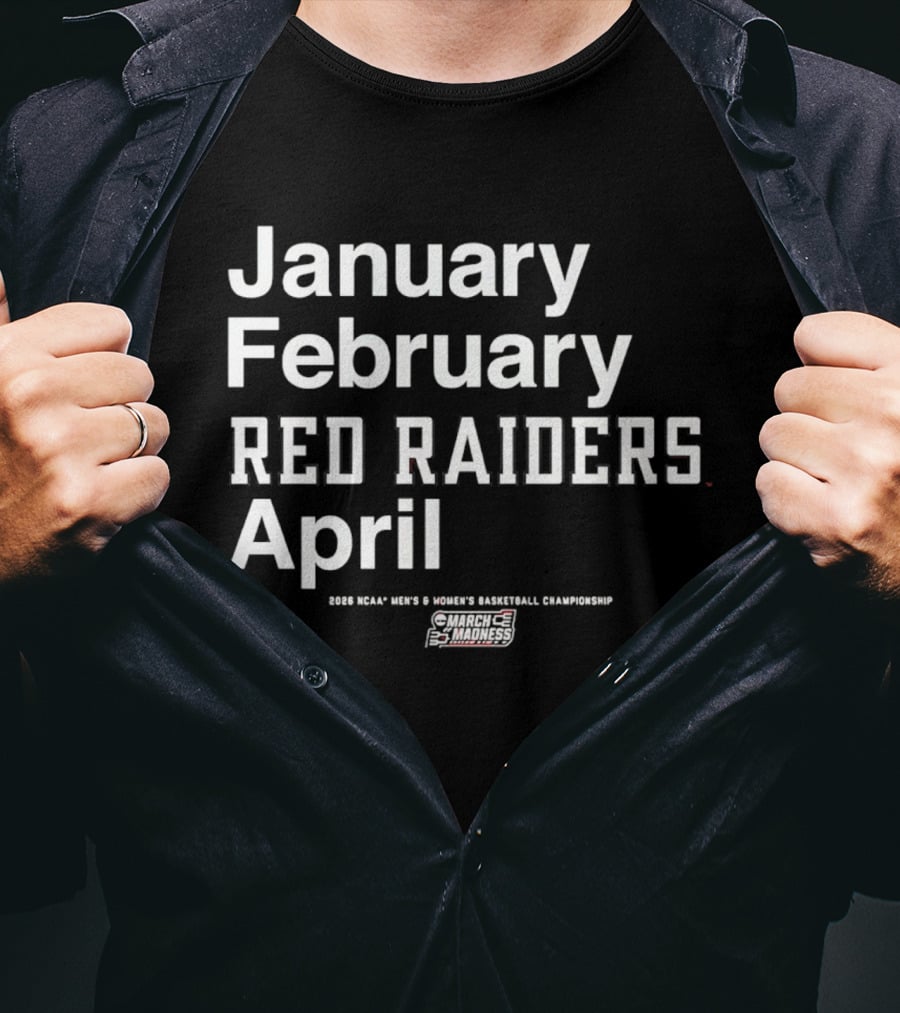 Texas Tech Red Raiders 2026 NCAA Basketball Championship March Madness T-Shirt