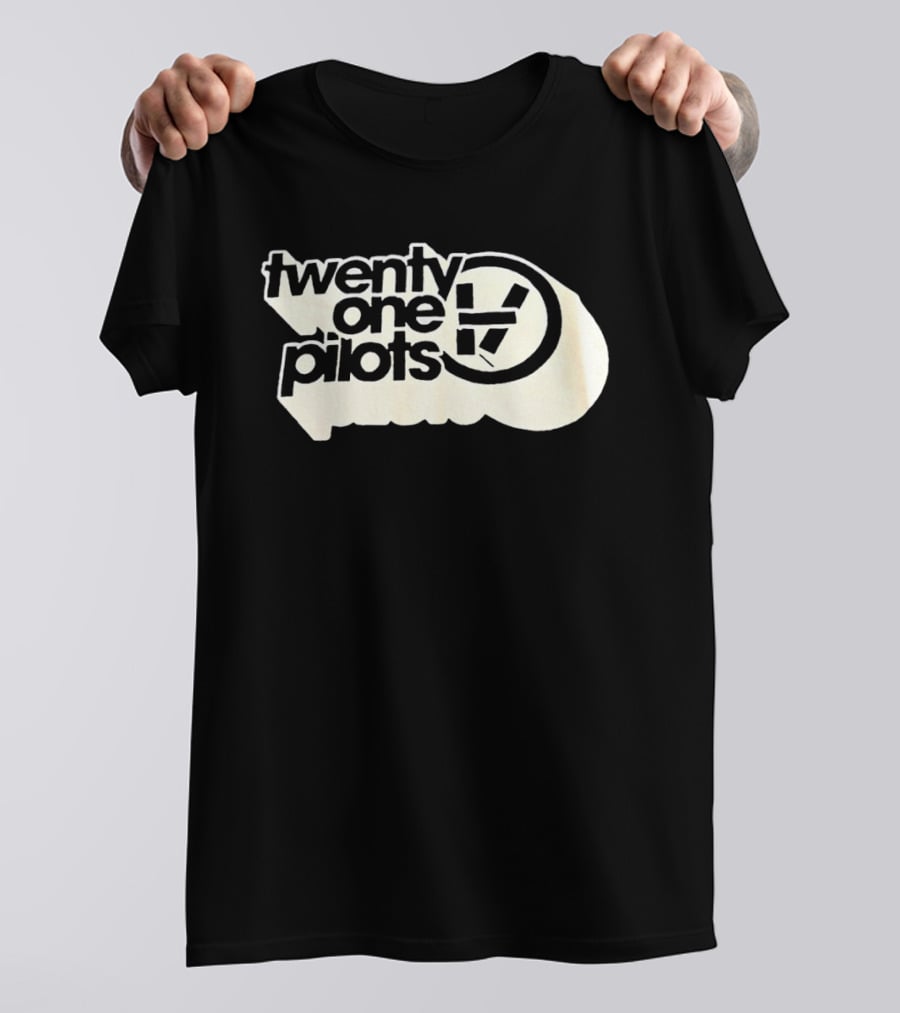 Twenty One Pilots Logo Band Name White Circle T-Shirt