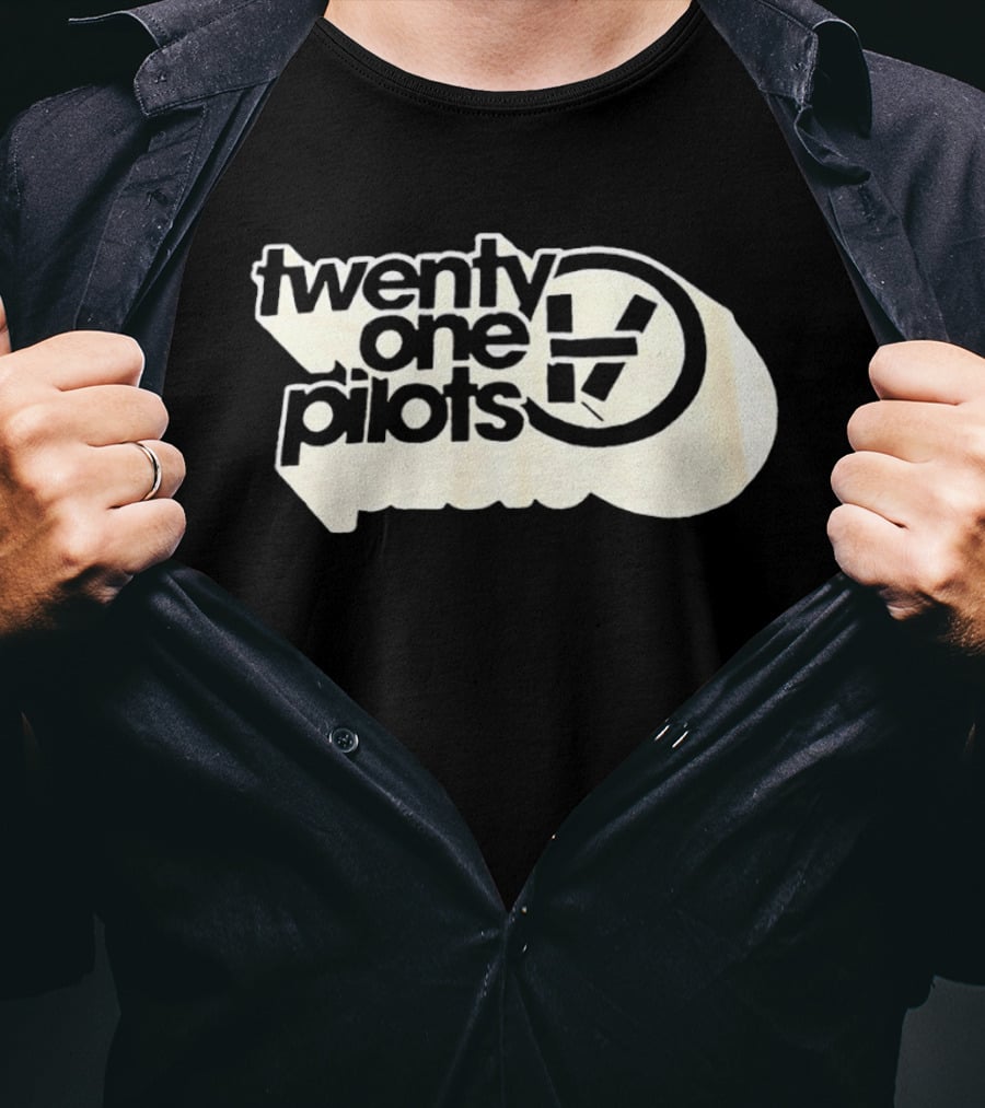 Twenty One Pilots Logo Band Name White Circle T-Shirt