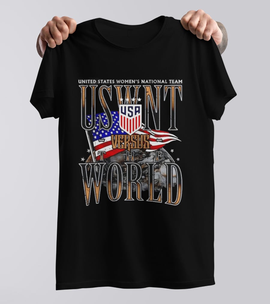 USWNT USA Versus The World Flag T-Shirt