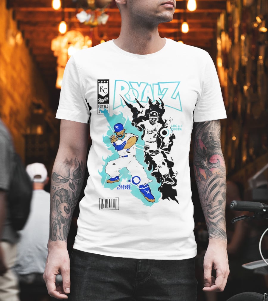 KC Royals Estévez Erceg Royalz Cartoon Baseball T-Shirt