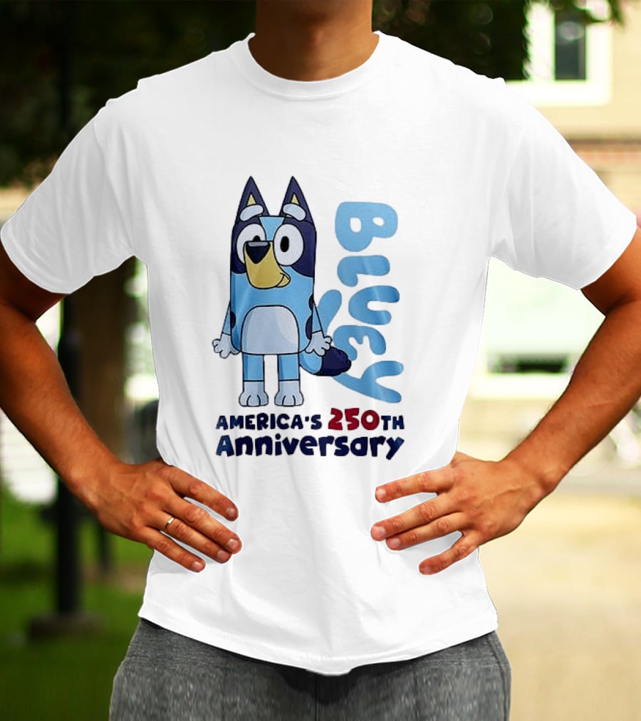 Bluey America's 250th Anniversary Celebrating Little Moments Big Freedom T-Shirt