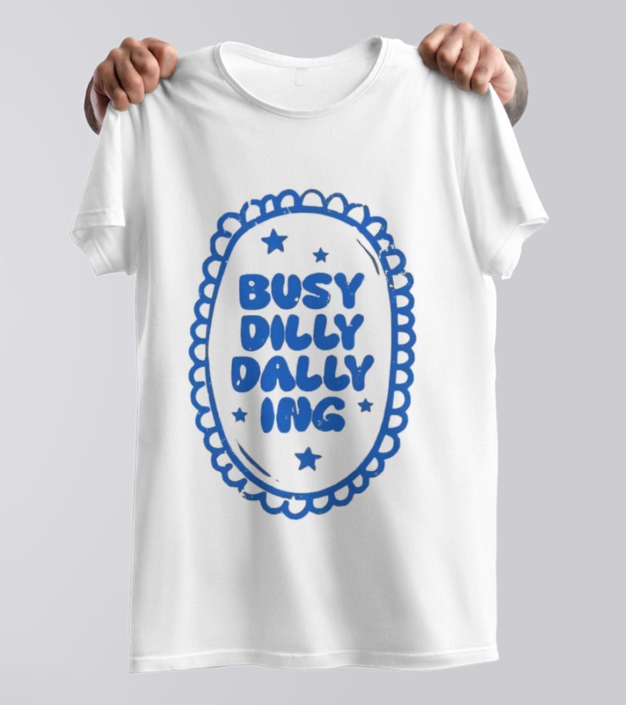 Busy Dilly Dally Inc Stars Oval Frame T-Shirt
