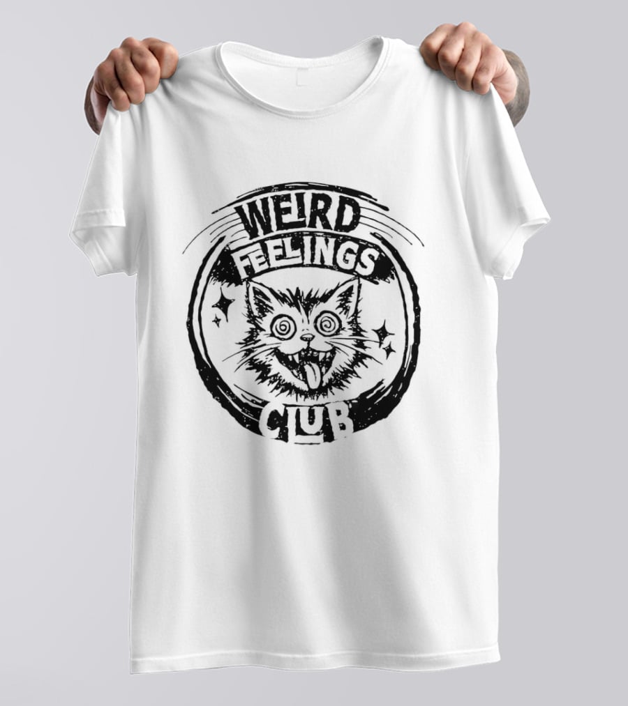 Weird Feelings Club Cat Eyes And Stars T-Shirt