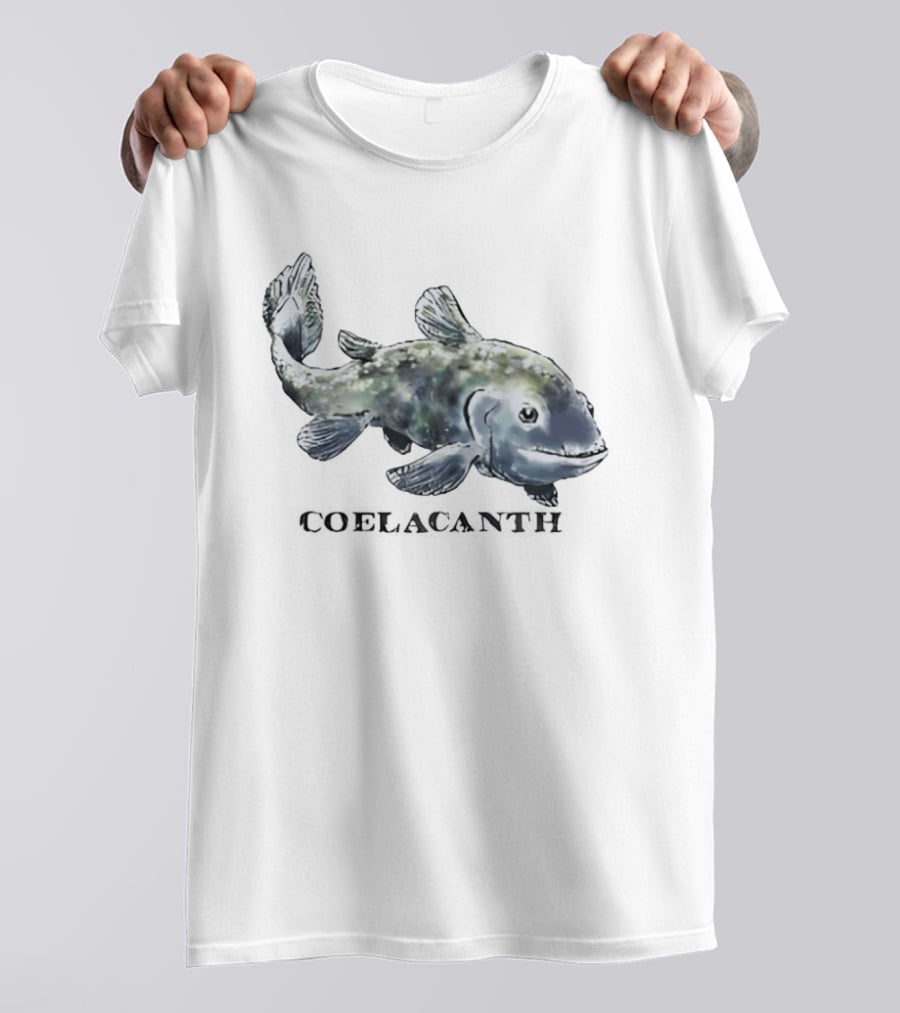 Coelacanth Fish Vintage Illustration Oceanic Creature T-Shirt