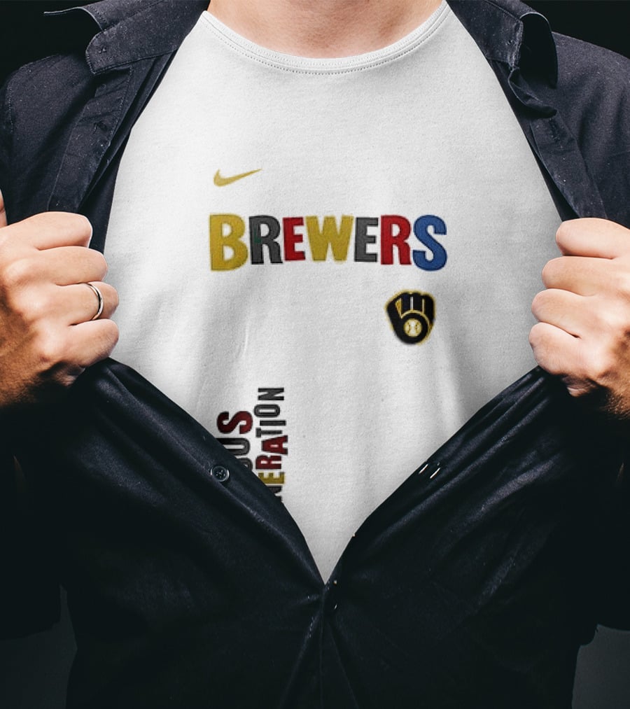Nike Brewers Jesus Generation Tour Milwaukee Baseball T-Shirt