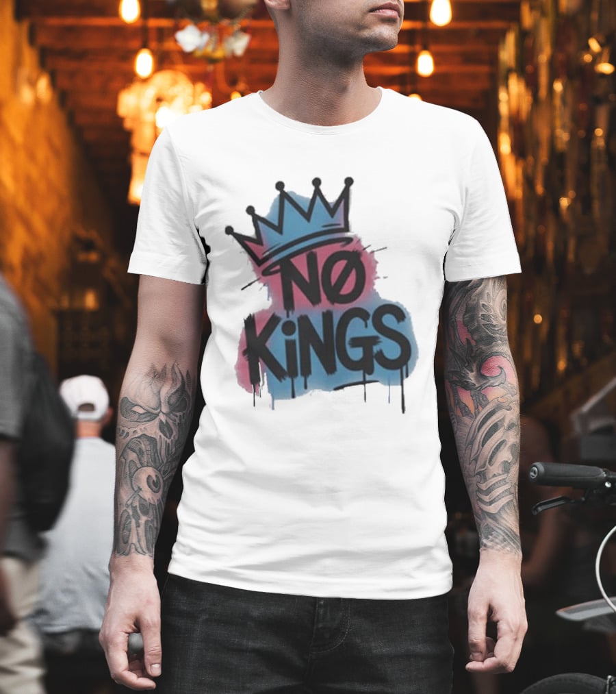 No Kings Day Graffiti Crown Street T-Shirt