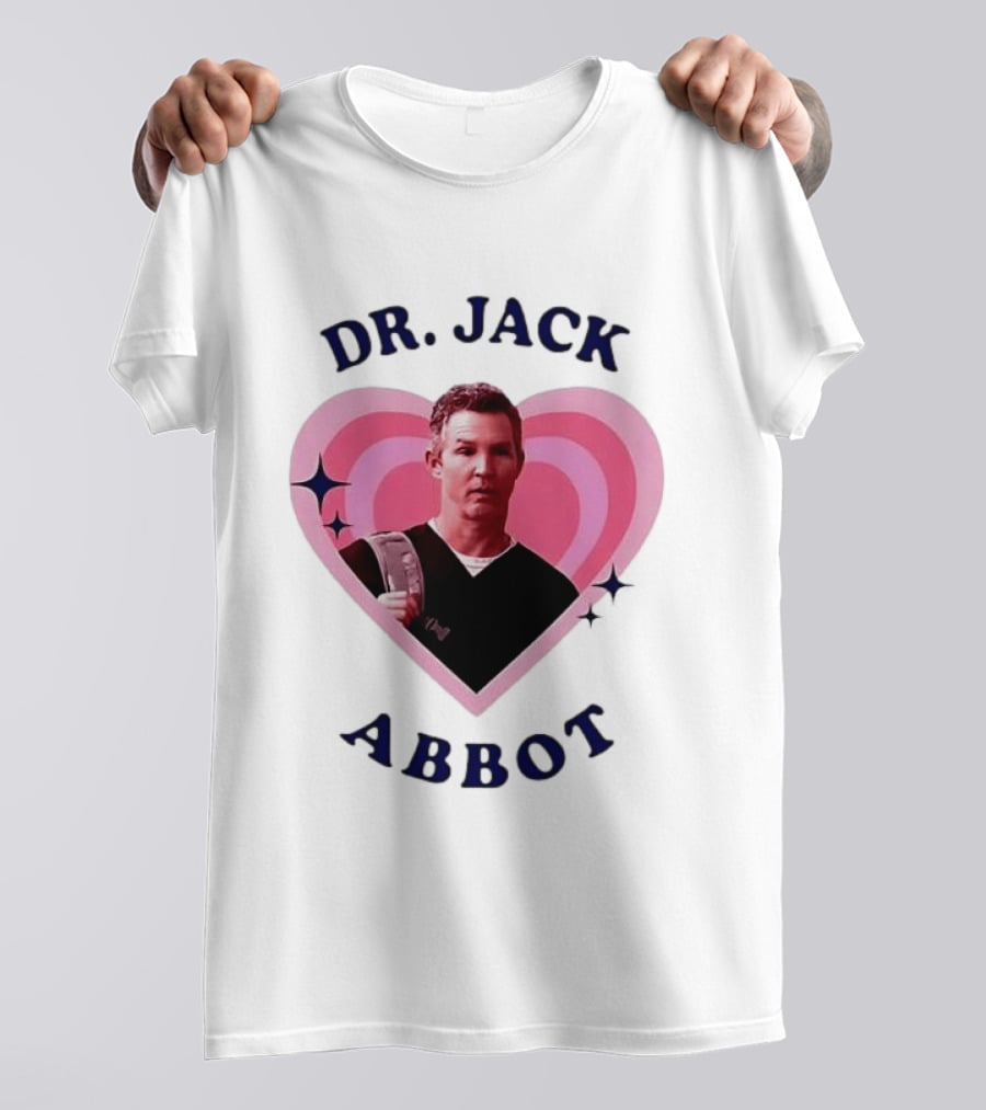 Dr. Jack Abbot Heart Retro Style Pink And Blue T-Shirt